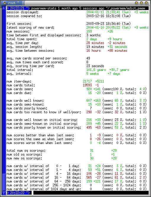 stats screenshot